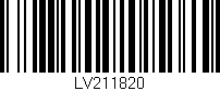 Código de barras (EAN, GTIN, SKU, ISBN): 'LV211820'