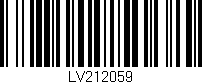 Código de barras (EAN, GTIN, SKU, ISBN): 'LV212059'