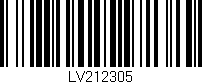 Código de barras (EAN, GTIN, SKU, ISBN): 'LV212305'