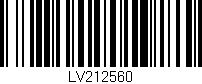 Código de barras (EAN, GTIN, SKU, ISBN): 'LV212560'