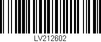 Código de barras (EAN, GTIN, SKU, ISBN): 'LV212602'