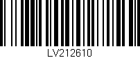 Código de barras (EAN, GTIN, SKU, ISBN): 'LV212610'