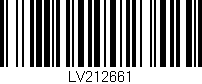 Código de barras (EAN, GTIN, SKU, ISBN): 'LV212661'