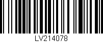 Código de barras (EAN, GTIN, SKU, ISBN): 'LV214078'