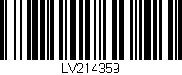 Código de barras (EAN, GTIN, SKU, ISBN): 'LV214359'