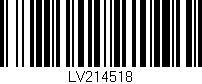 Código de barras (EAN, GTIN, SKU, ISBN): 'LV214518'