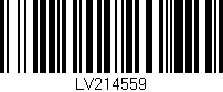 Código de barras (EAN, GTIN, SKU, ISBN): 'LV214559'