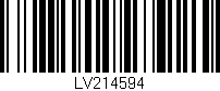 Código de barras (EAN, GTIN, SKU, ISBN): 'LV214594'