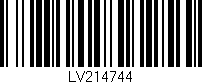 Código de barras (EAN, GTIN, SKU, ISBN): 'LV214744'
