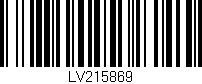 Código de barras (EAN, GTIN, SKU, ISBN): 'LV215869'