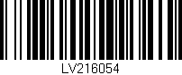 Código de barras (EAN, GTIN, SKU, ISBN): 'LV216054'