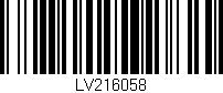 Código de barras (EAN, GTIN, SKU, ISBN): 'LV216058'