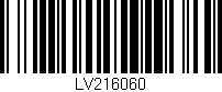 Código de barras (EAN, GTIN, SKU, ISBN): 'LV216060'