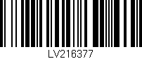 Código de barras (EAN, GTIN, SKU, ISBN): 'LV216377'