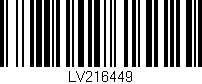Código de barras (EAN, GTIN, SKU, ISBN): 'LV216449'