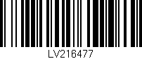 Código de barras (EAN, GTIN, SKU, ISBN): 'LV216477'