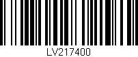 Código de barras (EAN, GTIN, SKU, ISBN): 'LV217400'