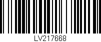 Código de barras (EAN, GTIN, SKU, ISBN): 'LV217668'