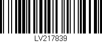 Código de barras (EAN, GTIN, SKU, ISBN): 'LV217839'