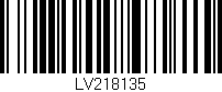 Código de barras (EAN, GTIN, SKU, ISBN): 'LV218135'