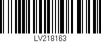 Código de barras (EAN, GTIN, SKU, ISBN): 'LV218163'