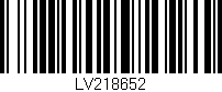 Código de barras (EAN, GTIN, SKU, ISBN): 'LV218652'