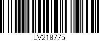 Código de barras (EAN, GTIN, SKU, ISBN): 'LV218775'