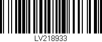 Código de barras (EAN, GTIN, SKU, ISBN): 'LV218933'