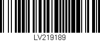 Código de barras (EAN, GTIN, SKU, ISBN): 'LV219189'