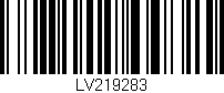 Código de barras (EAN, GTIN, SKU, ISBN): 'LV219283'