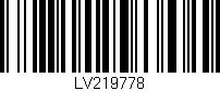 Código de barras (EAN, GTIN, SKU, ISBN): 'LV219778'