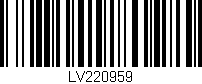 Código de barras (EAN, GTIN, SKU, ISBN): 'LV220959'