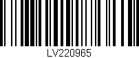 Código de barras (EAN, GTIN, SKU, ISBN): 'LV220965'