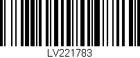 Código de barras (EAN, GTIN, SKU, ISBN): 'LV221783'