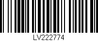 Código de barras (EAN, GTIN, SKU, ISBN): 'LV222774'
