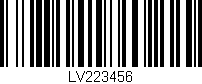 Código de barras (EAN, GTIN, SKU, ISBN): 'LV223456'