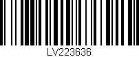 Código de barras (EAN, GTIN, SKU, ISBN): 'LV223636'