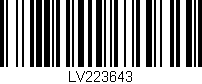 Código de barras (EAN, GTIN, SKU, ISBN): 'LV223643'