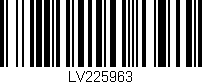 Código de barras (EAN, GTIN, SKU, ISBN): 'LV225963'