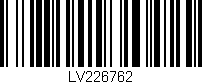 Código de barras (EAN, GTIN, SKU, ISBN): 'LV226762'