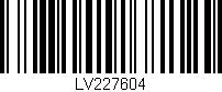 Código de barras (EAN, GTIN, SKU, ISBN): 'LV227604'