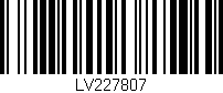 Código de barras (EAN, GTIN, SKU, ISBN): 'LV227807'