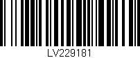Código de barras (EAN, GTIN, SKU, ISBN): 'LV229181'