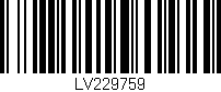 Código de barras (EAN, GTIN, SKU, ISBN): 'LV229759'
