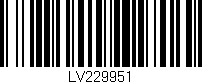 Código de barras (EAN, GTIN, SKU, ISBN): 'LV229951'