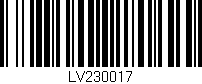 Código de barras (EAN, GTIN, SKU, ISBN): 'LV230017'