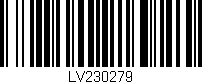 Código de barras (EAN, GTIN, SKU, ISBN): 'LV230279'