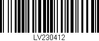 Código de barras (EAN, GTIN, SKU, ISBN): 'LV230412'