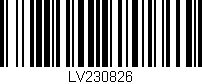 Código de barras (EAN, GTIN, SKU, ISBN): 'LV230826'
