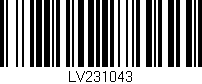 Código de barras (EAN, GTIN, SKU, ISBN): 'LV231043'